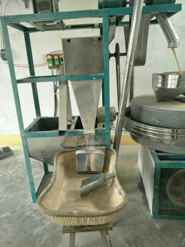 Traditional green healthy stone flour mill Home use mini stone wheat corn flour mill for sale Semolina stone mill machine