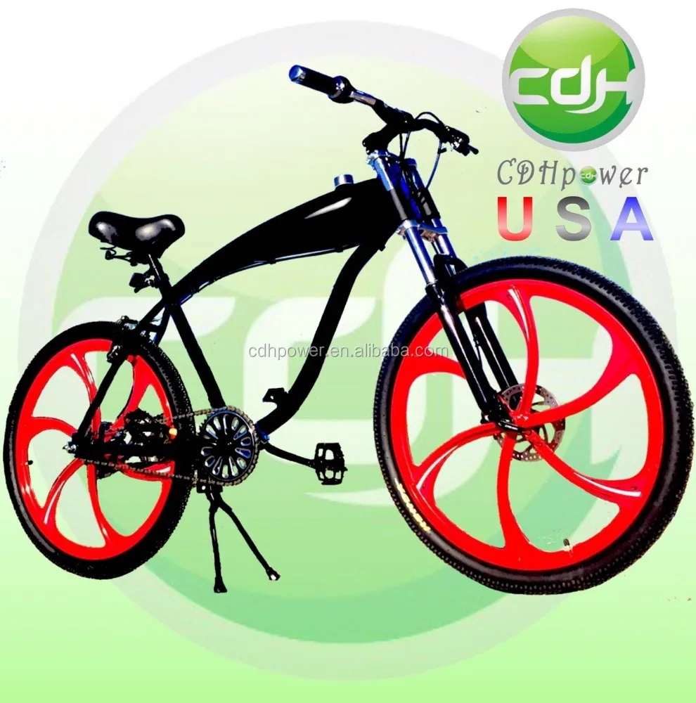 CDH Motorized Bicycle with Mag Wheel, Gasoline Engine Bicycle, Gas Bike 26inch built in 2.4L gas frame/ gasoline bicycle