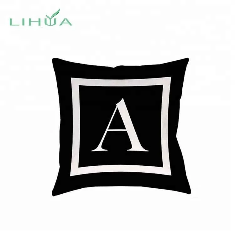 Thumbprint Classic Block Monogram Pillow