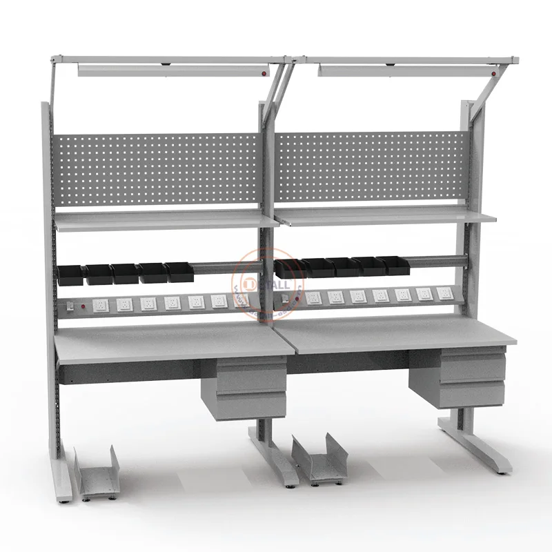 Detall lab tables esd lab workbench with sink and water pipe