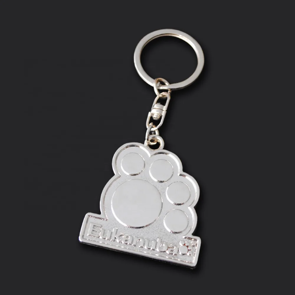 Custom Metal dog paw pet keychain for giveaway gift to pet lover
