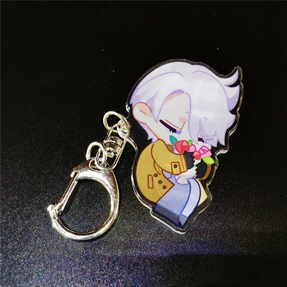 
CNC Cut Offset Printing Single or Two Side Print Eco-friendly Custom Cartoon Acrylic Keychain Character Keyholder Keyring Figure 