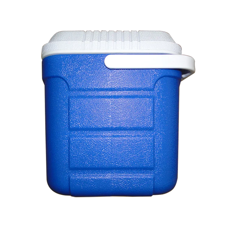 Portable cooler box with handle, plastic ice cooling box, medical /blood transportation