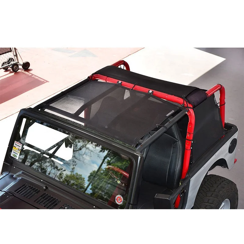 Черная сетчатая Солнцезащитная верхняя крышка для Jeep Shade Top