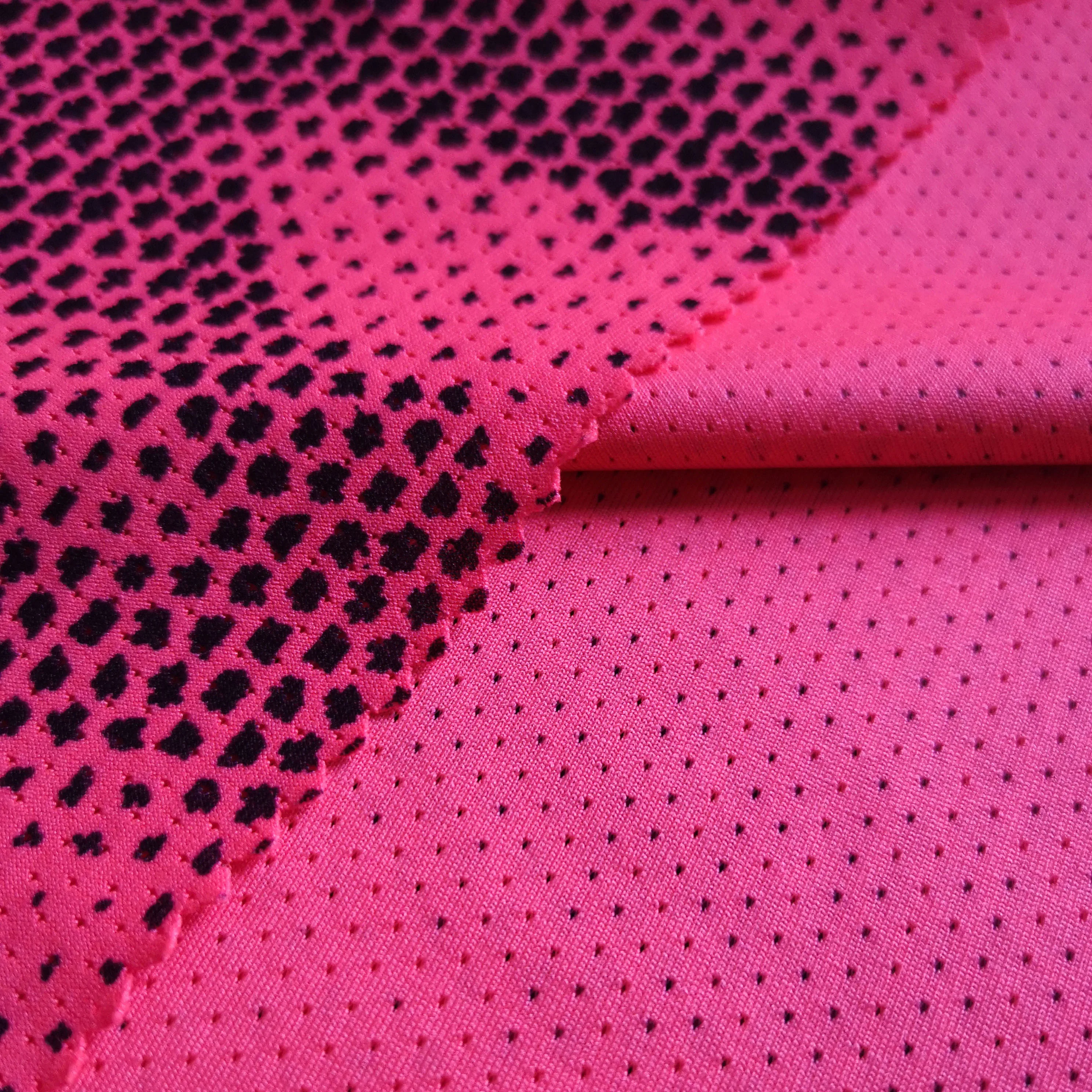 wholesale stocklot knitted fabrics sublimation printing  single jersey 90 polyester 10 spandex fabric for sport tee PS1Y69