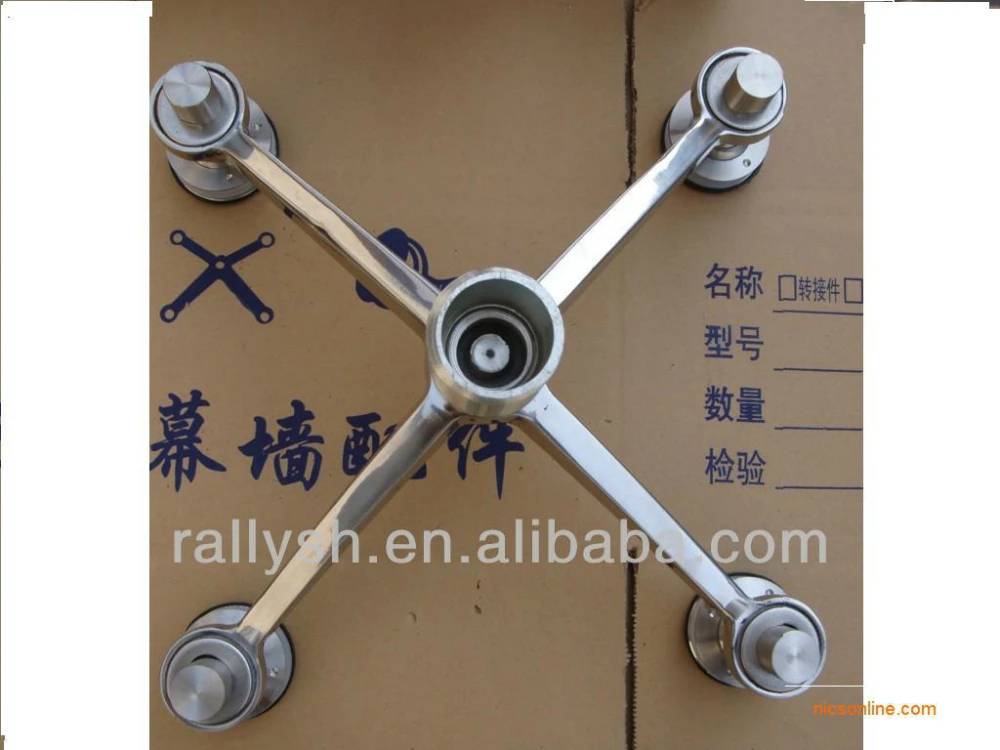 heavy duty glass spider, glass wall connector, glass curtain holders