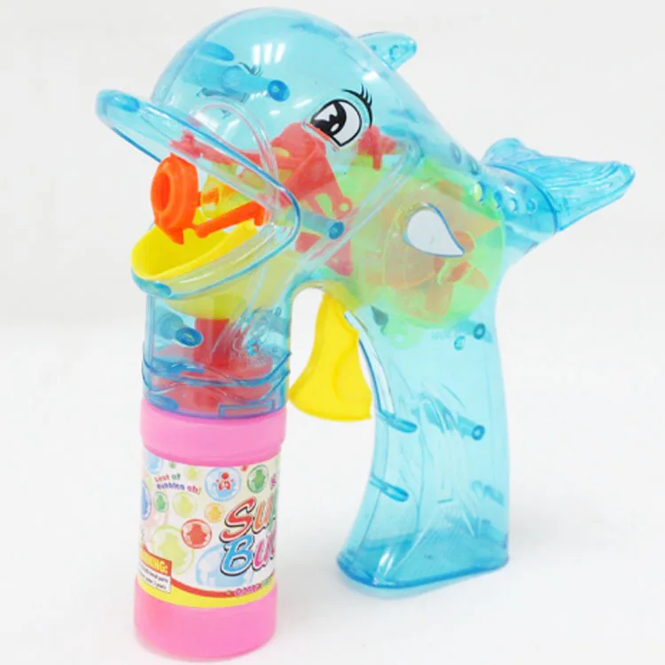 
Automatic bubble maker gun with light electric dolphins bubble gun 