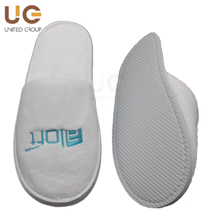  Горячая Распродажа персона с индивидуальным логотипом бархатные комнатные спа домашние гостиничные одноразовые Тапочки для дам вышитые