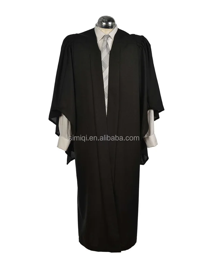 UK customized latest design Cambridge Oxford College high school black Bachelors hood cap graduation gown