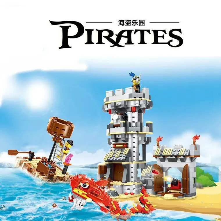 
Creative toys for children 54041 pirates series kraken attack 747pcs building blocks compatible with Wangge 