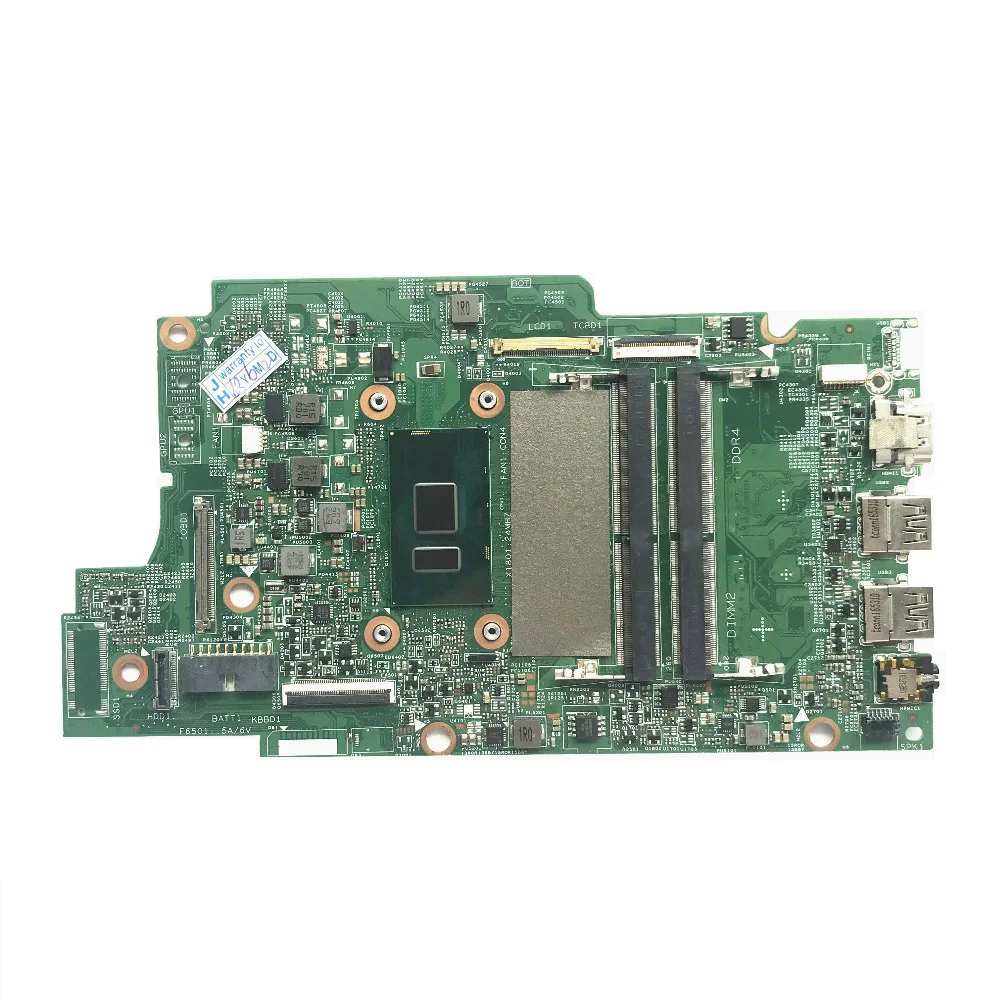 For Dell Inspiron 13 5378 5578 Laptop Motherboard DDR4 CN-0W25G6 0W25G6 W25G6 With SR2ZW I3-7100U 100% Tested Fast Ship