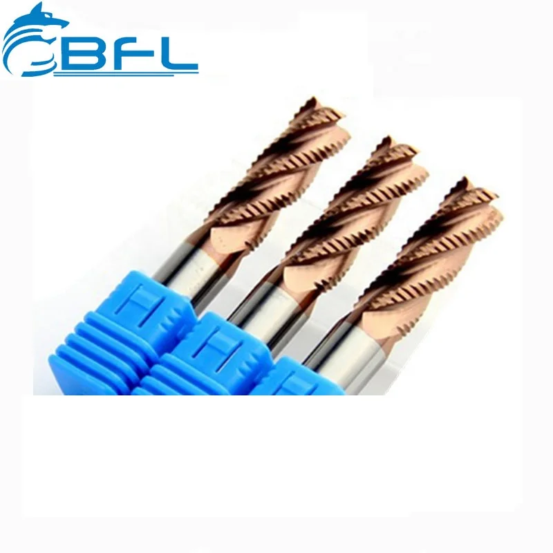 
BFL Solid Carbide Hard Metal 3 Flute Roughing End Mill, CNC Roughing Milling Cutter 