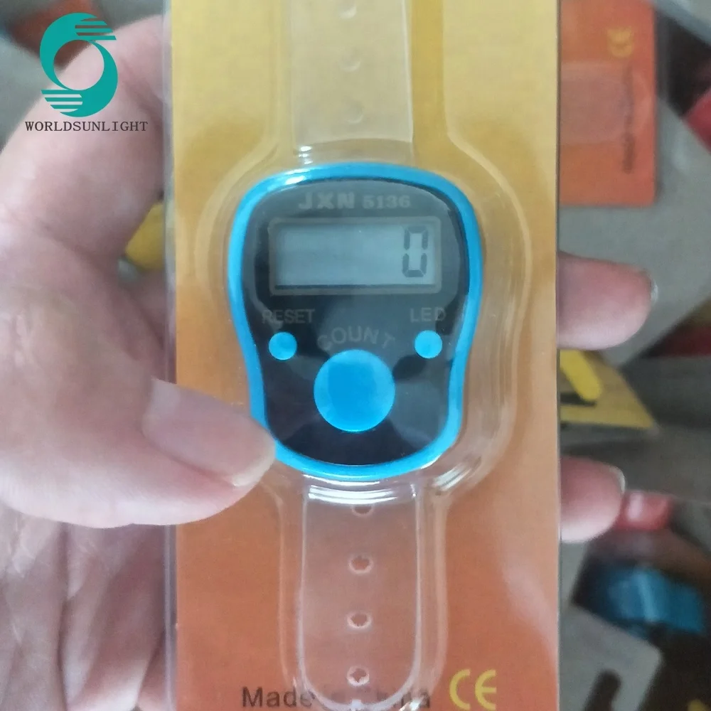 Electronic Row Counter Finger Ring Golf Digit Stitch Marker LCD finger counter