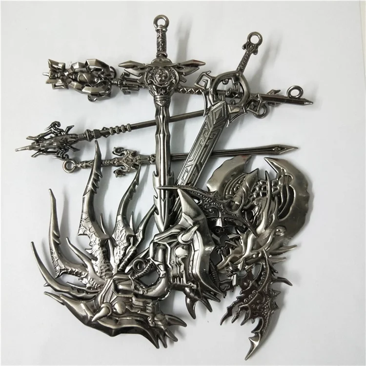 
Weapon model toy Knife and sword Key chain hook metal craft Online game peripheral Related products pendant 