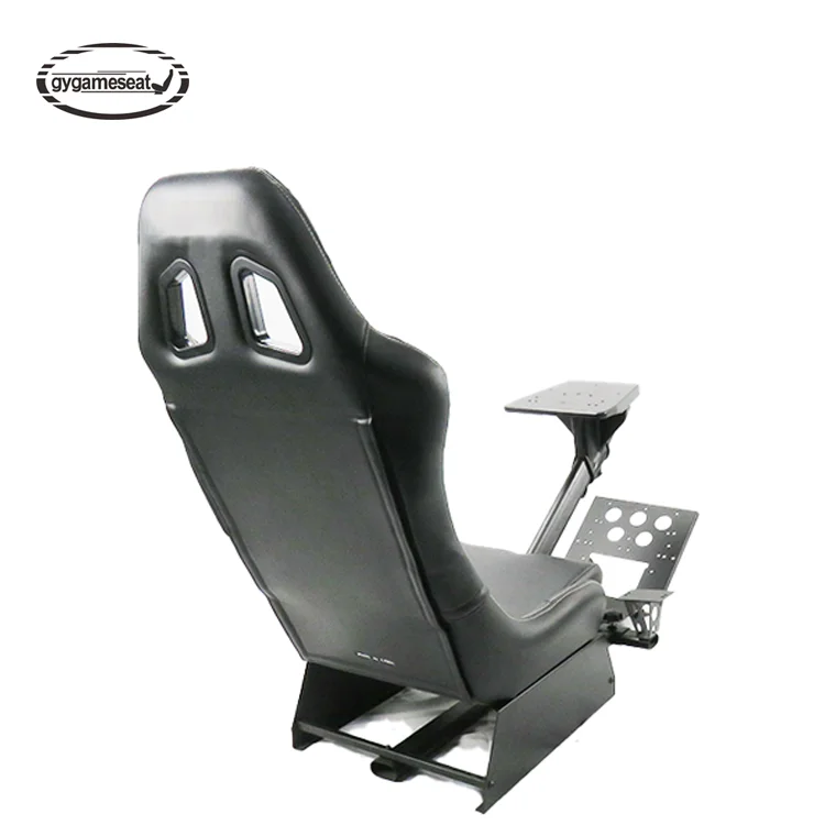 GY Racing Simulator White Gaming Chair with Steering Wheel for PS3 G29 G27