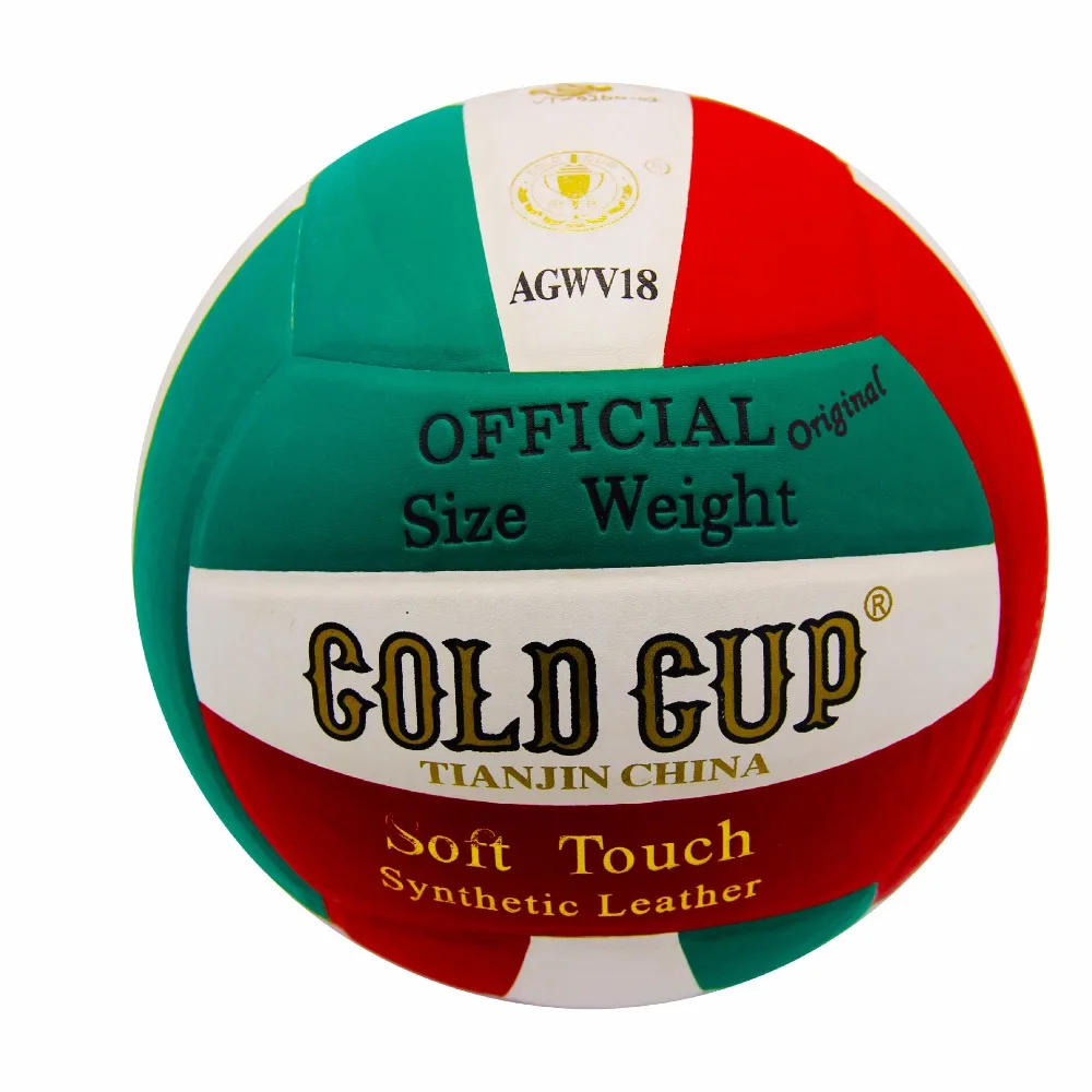 Cheap price 2017 new design White microfiber PU custom brand Volleyball Ball