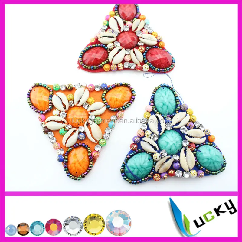 
2014 New Design 100% handmade beads applique with sew on rhinestone crystal strass for clothes wedding shoe decoration 