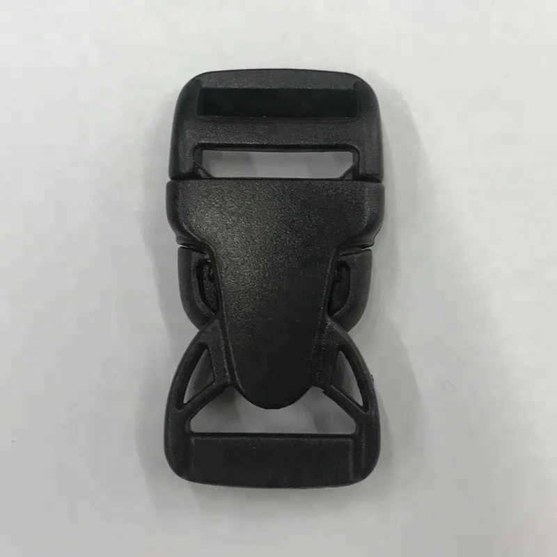 Eco-friendly plastic side release adjustable webbing buckle