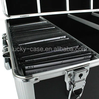 CD DVD Case With 500 Units Double-sided Hanging Sleeves CD Organizer Holds 1000 CDs Case Aluminum
