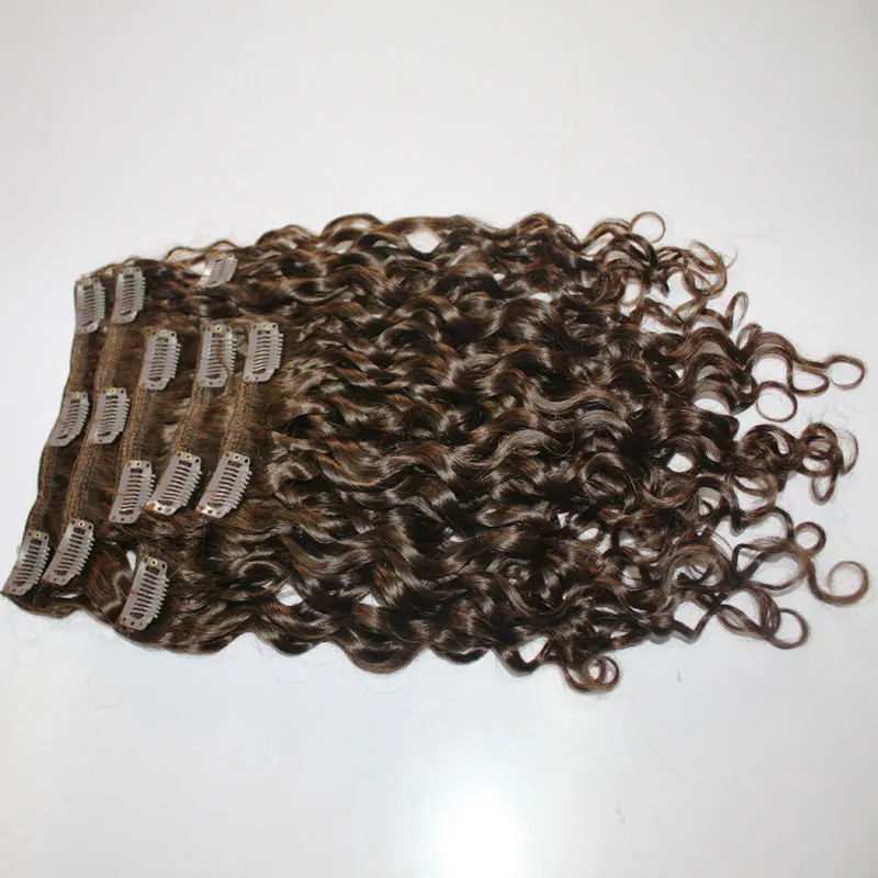 
Manufacture Stock Offer Kinky Curly Clip in Hair Extensions Human Unprocessed Mongolian Hair Clip In 100% Human Hair Extensions 