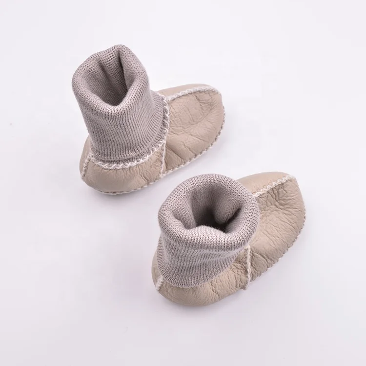 
100% merino sheepskin wool inside baby leather boots soft 