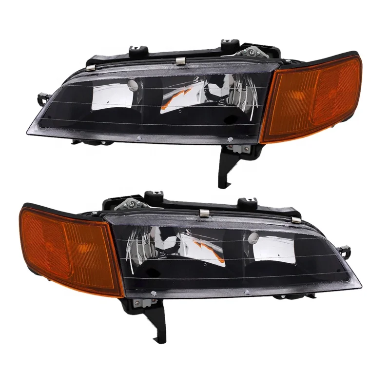 Apply To Auto headlamp For  Honda Accord 1994-1997 black  headlights Head lamp+Park Lamp lights