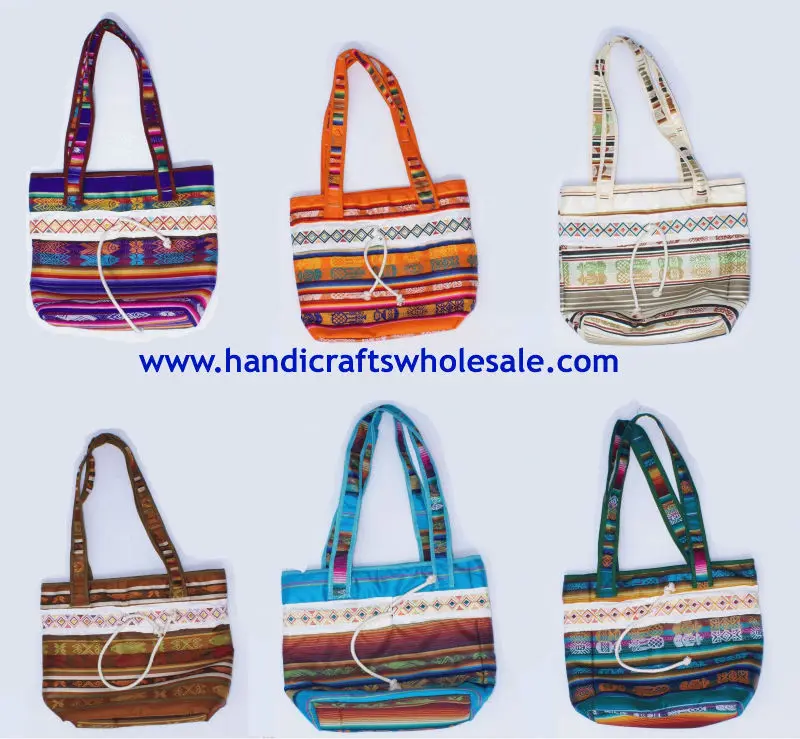 Большие цветные пляжные сумки уникальный шерсть ручной работы трикотажные изделия отлично экзотические дизайнерские кошельки Новизна подарки Эквадор