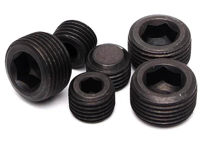 M3 M4 M5 M6 M8 M10 M12 Steel hydraulic screw plug DIN906 Hex Socket Pipe Plugs Screw
