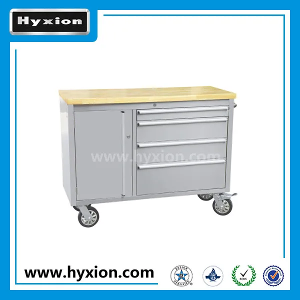 Metal tool cabinet work bench with 4drawers