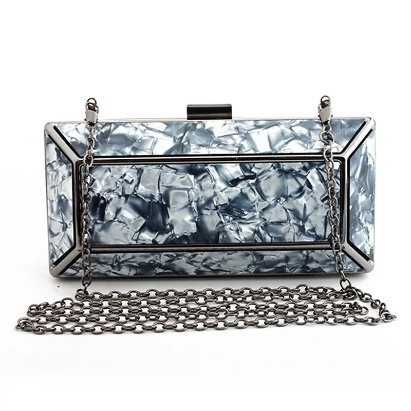 Акриловая сумка в руке, Мраморная обеденная сумка, Женская вечерняя сумка для банкета