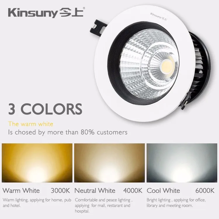 Plastic Factory 2 Inch Gimble COB Led Downlight as Ceiling Light