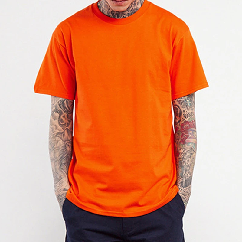 Оптовая продажа летняя Удобная хлопковая Простая мужская футболка на заказ