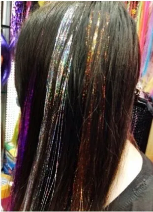 50cm Hair Tinsel Clip In Hair Tinsel Extension 15 Colors