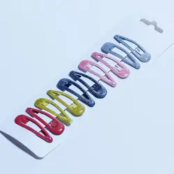 Wholesale 5cm Metal kids Barrettes Cute Hair pins Glitter Snap Hair Clips  For girls hair Accessories children  accesories