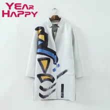 Free Shipping/Hot Sale 2015 Women oversize Fashion Cotton V-Neck Coat scrawl Printed Noble Elegant ladies poncho wrap Winter
