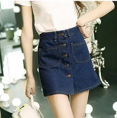 Alibaba China factory ladies korean summer short dress pocket design ladies jean skirt