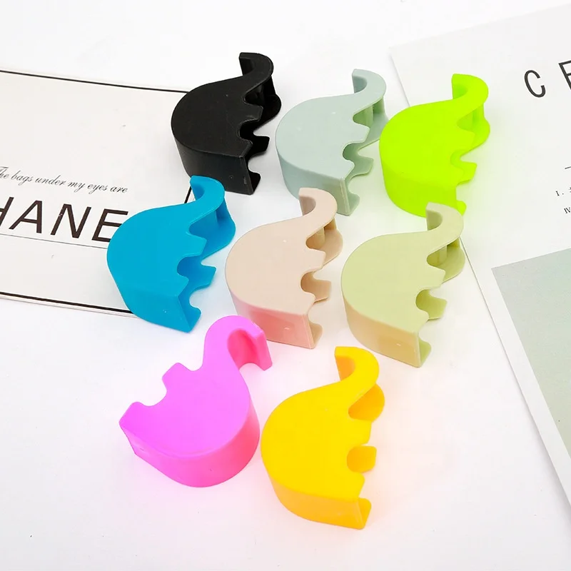 Cheap and Eco-friendly plastic phone holder cute elephant phone stand creative fixed Stent