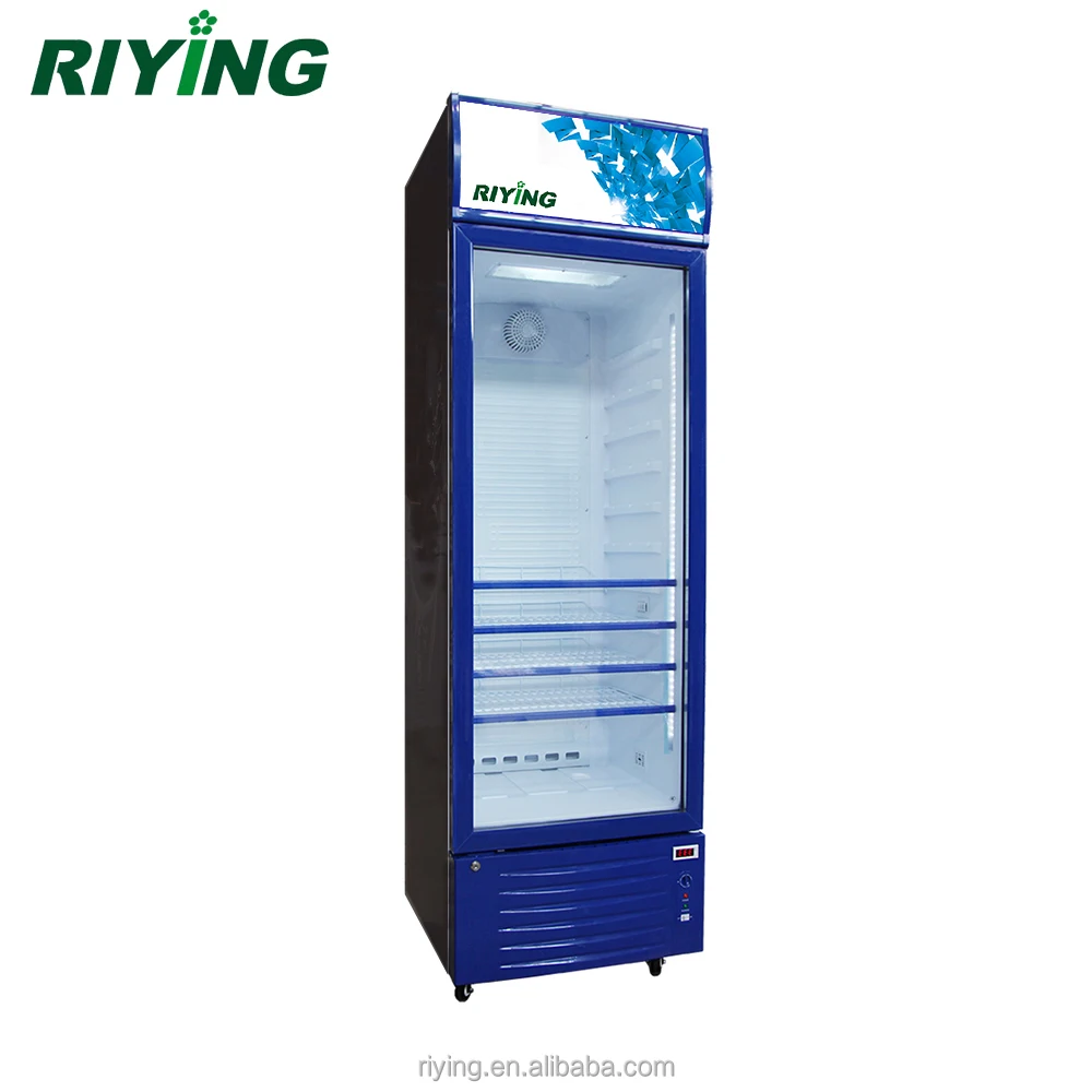 278 Liter 1 Door Commercial Visicooler Cooling Vitrine Refrigerator Showcase