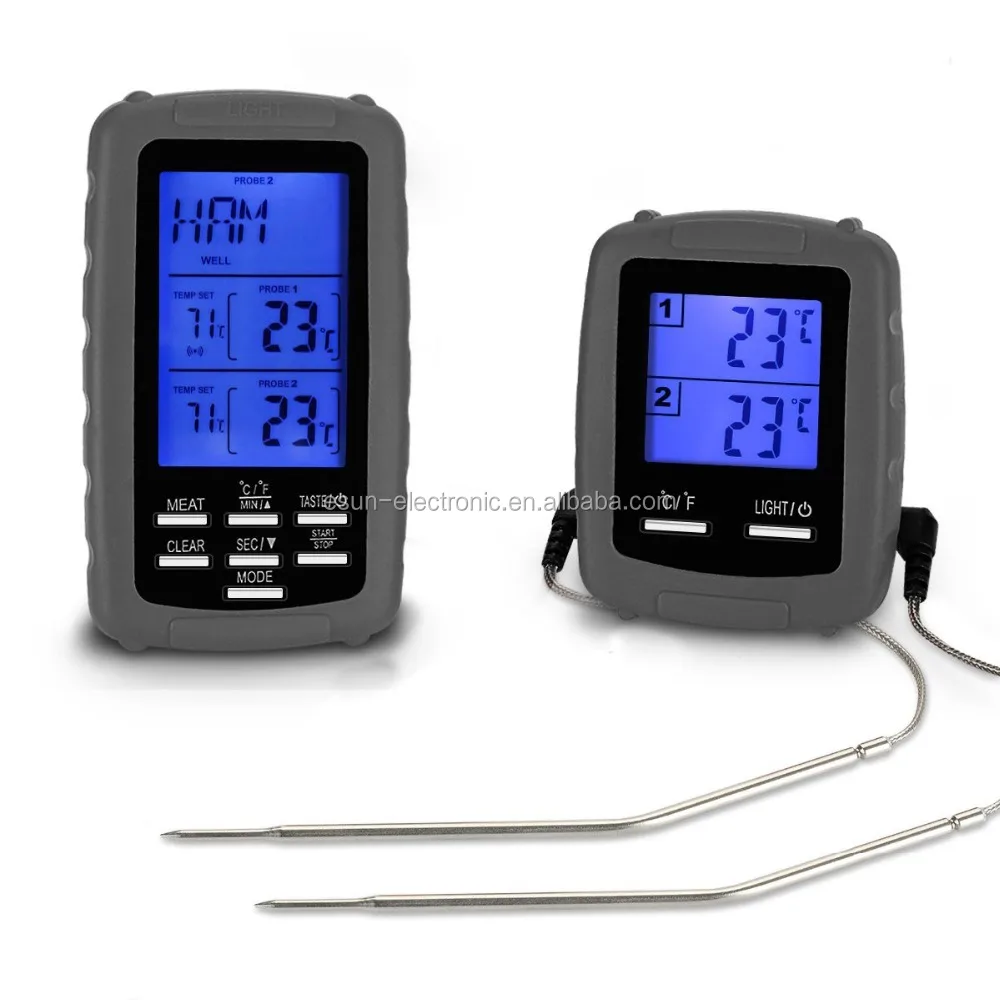 Беспроводной дистанционный цифровой термометр для мгновенного считывания мяса с кухонным таймером