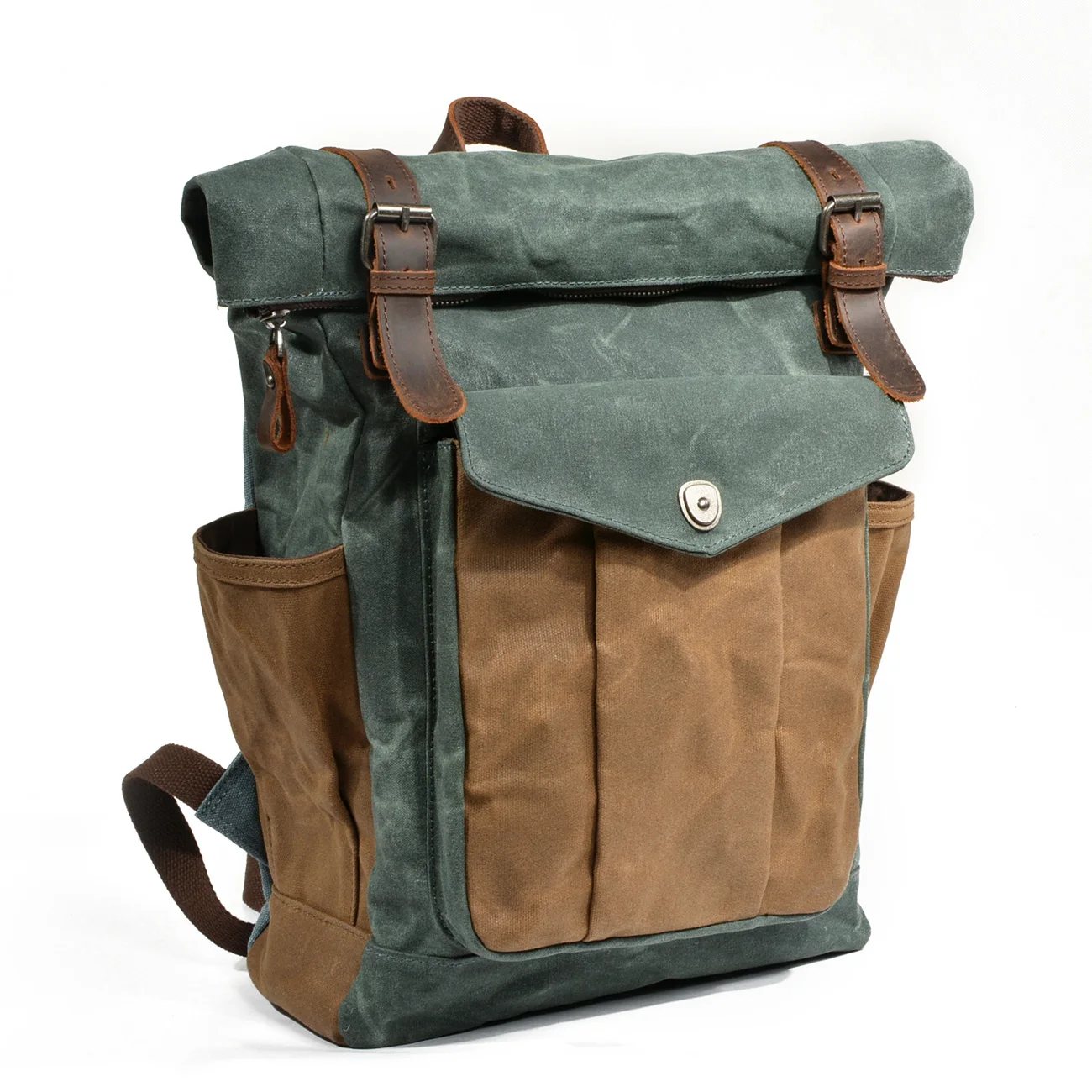 Large Capacity Waterproof Canvas Backpack for Men - Perfect for Trekking and Outdoor Activities