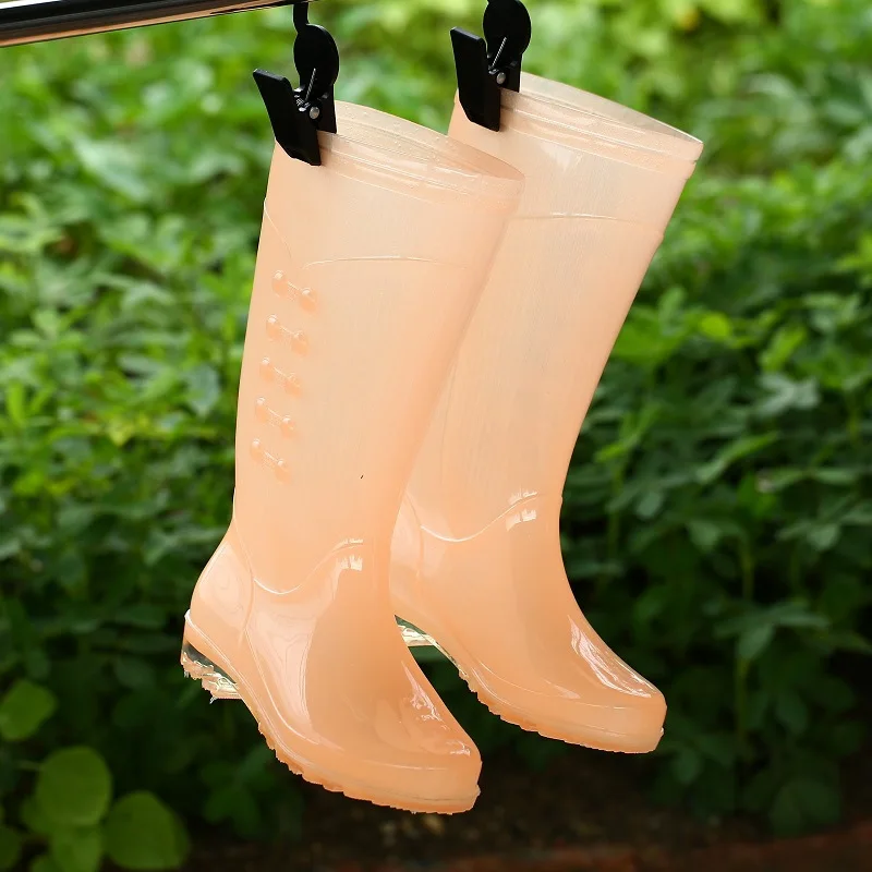 Women Candy Color Rain Boots England Light knee High Rain Boots Women