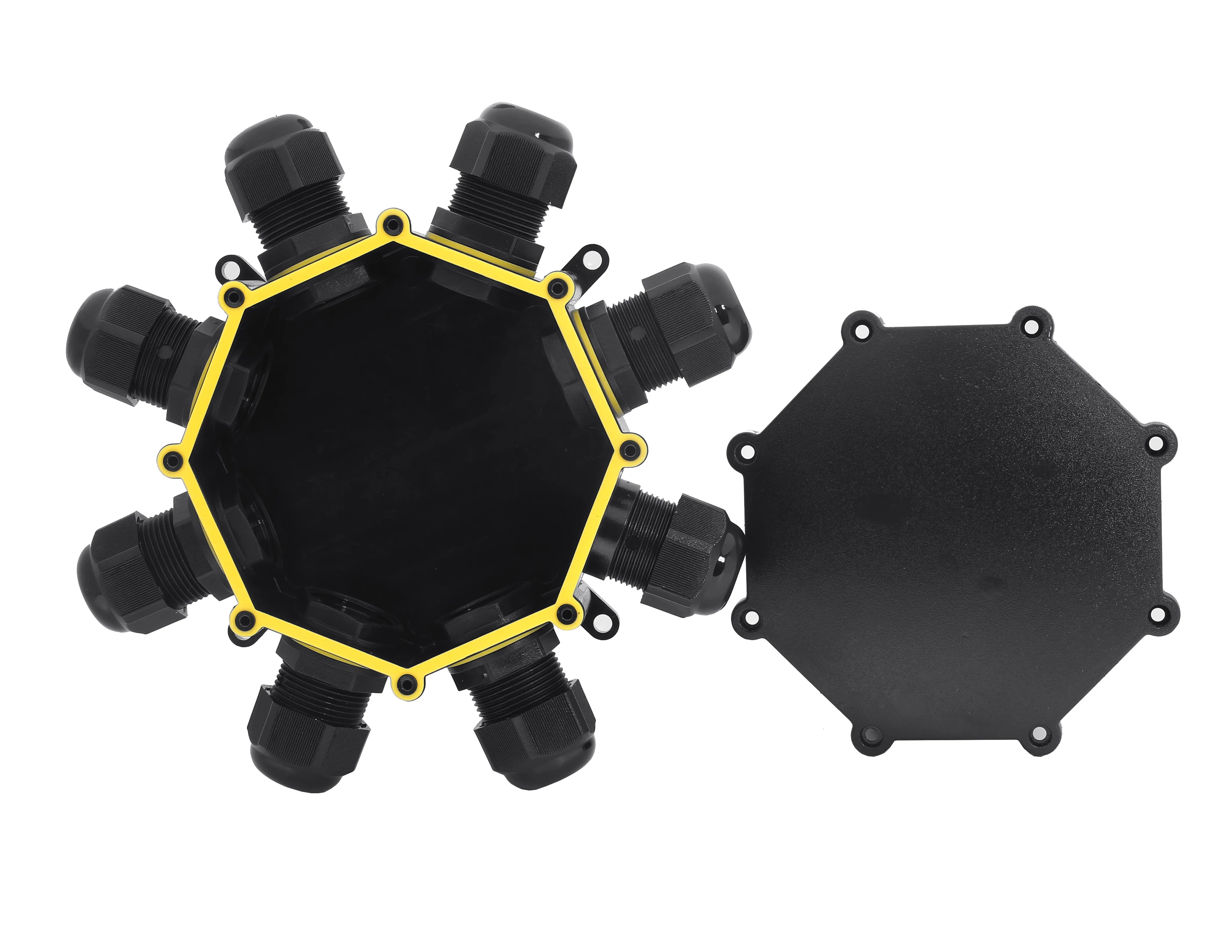 24A 450VAC 2-8 cable glands plastic waterproof terminal  junction box ip68