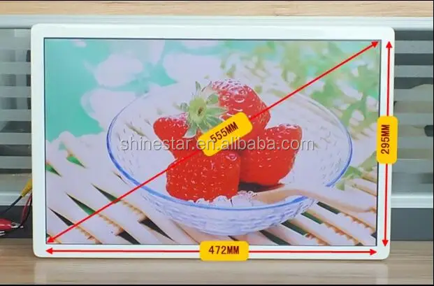 metal frame 19 inch TFT LED vehicle coach metro Bus LCD high bright monitor signage AD display