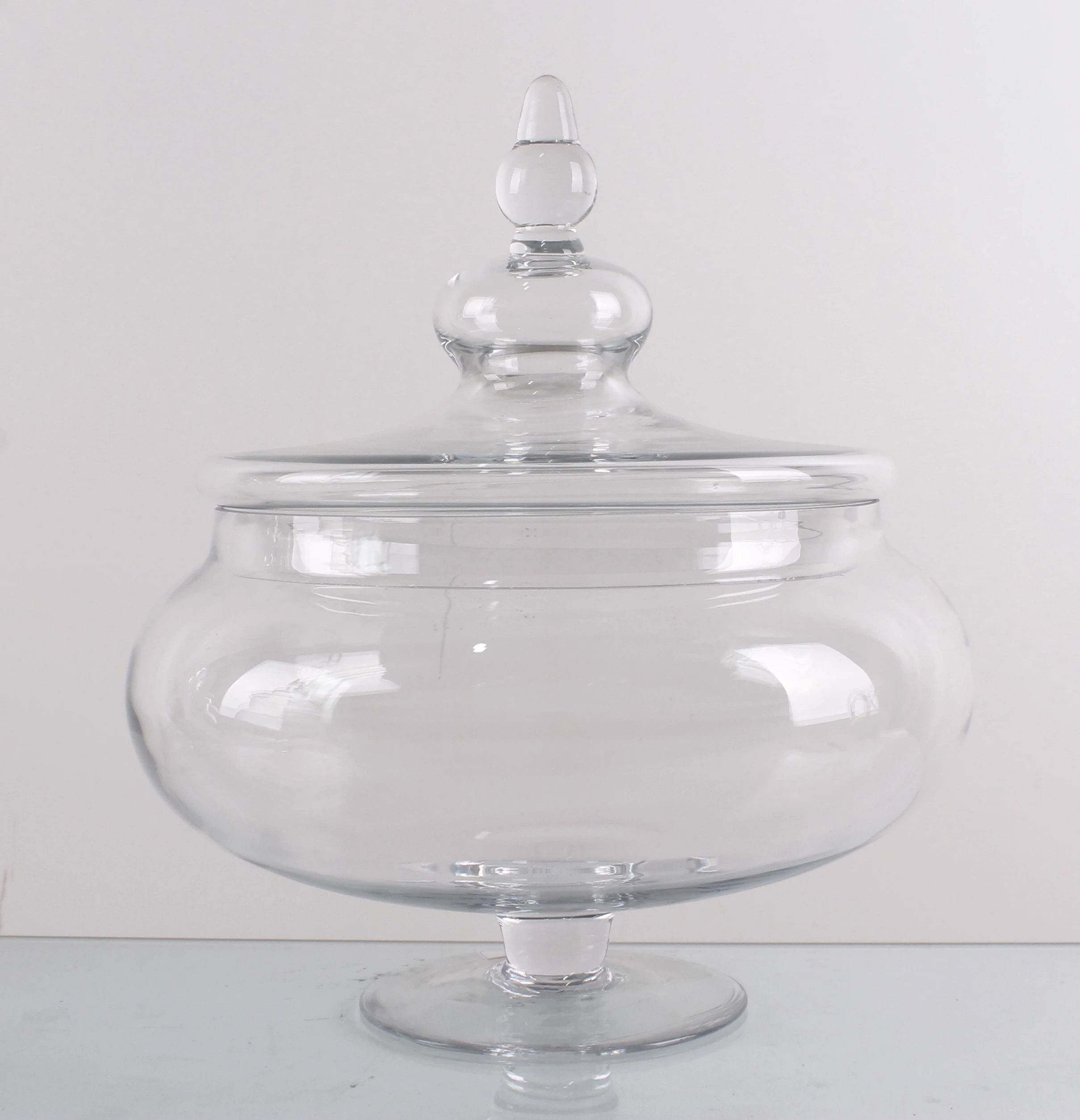 Glass Candy Jar 4pcs Stackable Glass Storage Jar for Candy Corn Nut