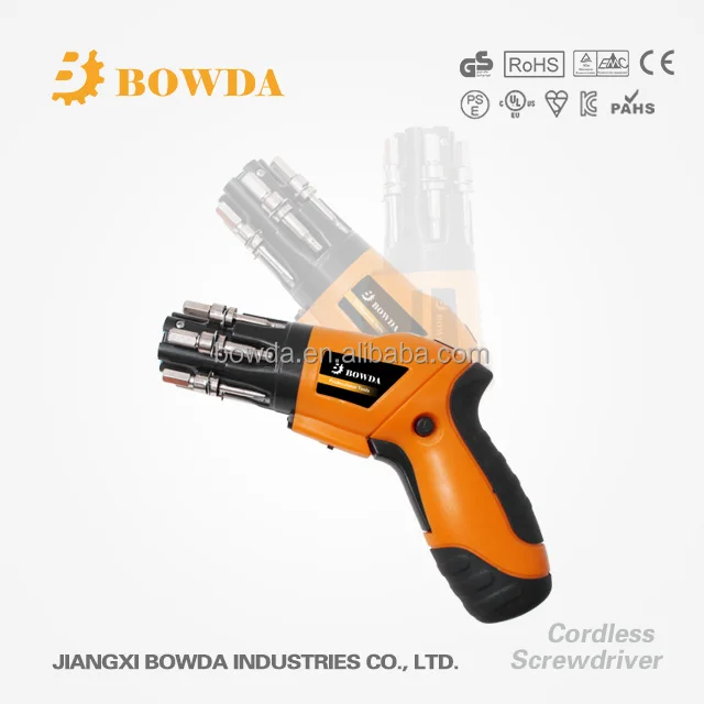 
2.4V/3.6V/4.8V Rechargeable Battery-Powered 6 In 1 CE certificated Cordless Screwdriver Professional Design 