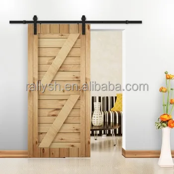 
soft-closing system for sliding glass doors Classic sliding top mounted barn wood door hang roller track hardware 