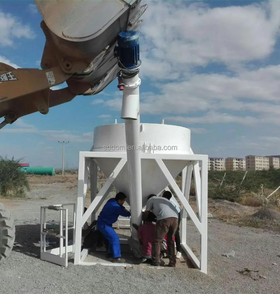 factory customize 1-3m3 cement silo big bag type mini silo for bag cement tonner bag transfer with screw conveyor