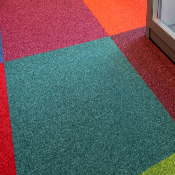 Easycarpeter Hot Sale 50x50 Glass Back Carpet Tile Rugs For Living Room Carpet Fabric Flooring