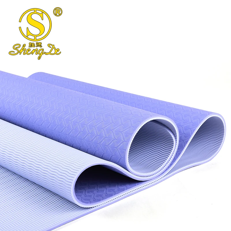Wholesale Eco-friendly Material 183*61*0.6cm Custom Print Non Slip Tpe Workout Exercise Yoga Mat