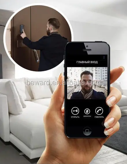 Waterproof IP 65 access control sip motion detection alarm doorbell security camera